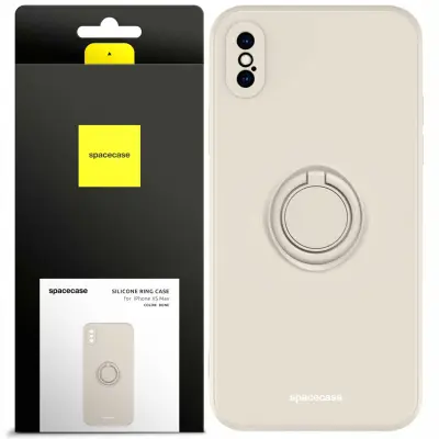 SPACECASE SILIKONSKI OVITEK RING ZA IPHONE XS MAX BONE ZAŠČITNI OVITEK