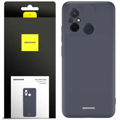 SILIKONSKI OVITEK SPACECASE ZA TELEFON XIAOMI REDMI 12C ČRN