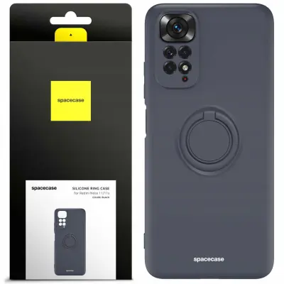 SPACECASE SILIKONSKI OVITEK OBROČ ZA XIAOMI REDMI NOTE 11 11S ČRN