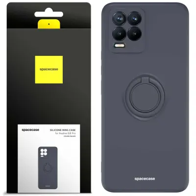 SPACECASE SILIKONSKI OVITEK OBROČ ZA TELEFON REALME 8 8 PRO ČRN