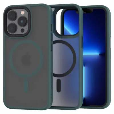 HIBRIDNI OVITEK SPACECASE ZA IPHONE 13 PRO ZA MAGSAFE TEMNO ZELEN