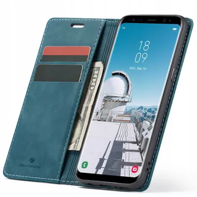 SPACECASE OVITEK DENARNICA ZA GALAXY S8 MODRA