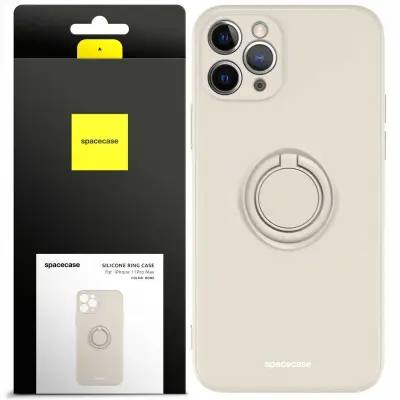 SPACECASE SILIKONSKI OVITEK RING ZA IPHONE 11 PRO MAX BONE ZAŠČITNI