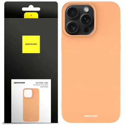 SILIKONSKI OVITEK SPACECASE ZA IPHONE 15 PRO MAX OVITEK ORANŽEN