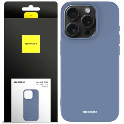 SILIKONSKI OVITEK SPACECASE ZA IPHONE 15 PRO MODER VISOKA ZAŠČITA