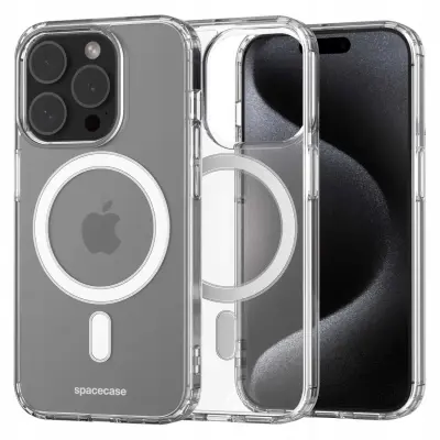 SPACECASE CLEAR MAG OVITEK ZA IPHONE 15 PRO ADAPTER NA MAGSAFE