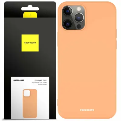SILIKONSKI OVITEK SPACECASE ZA IPHONE 13 PRO MAX ORANŽEN