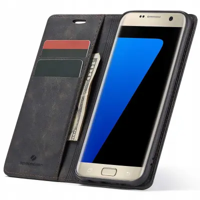 SPACECASE OVITEK DENARNICA ZA SAMSUNG GALAXY S7 EDGE ČRN