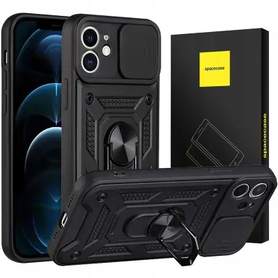 OVITEK SPACECASE OVITEK ZA IPHONE 12 MINI SC CAMRING ČRN