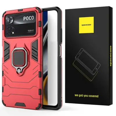 SPACECASE OVITEK ZA POCO X4 PRO 5G RDEČ X-RING
