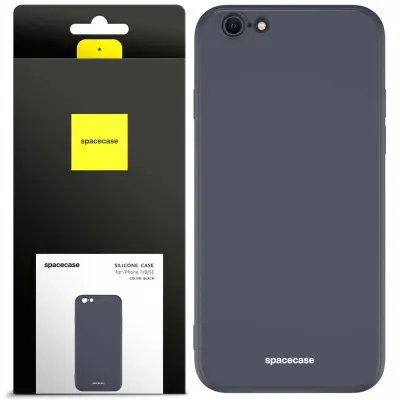 SILIKONSKI OVITEK SPACECASE ZA IPHONE 7 8 SE ZAŠČITNI OVITEK ČRN
