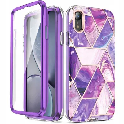 OVITEK SPACECASE ZA IPHONE XR MARMOR 360 VIJOLIČEN