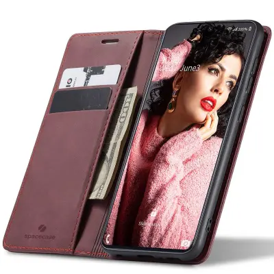 SPACECASE OVITEK GALAXY A71 DENARNICA ZA TELEFON SAMSUNG RDEČ