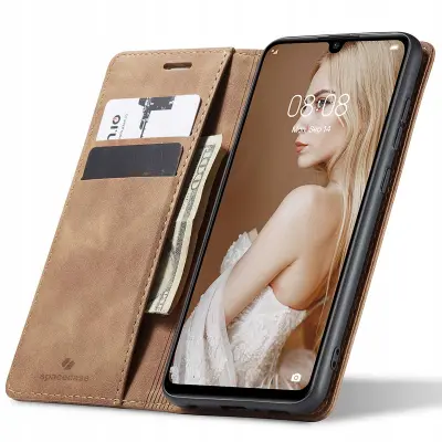 SPACECASE CASE DENARNICA ZA HUAWEI P30 LITE USNJENA RJAVA