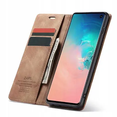 SPACECASE GALAXY S10E WALLET CASE COFFEE USNJEN ETUI