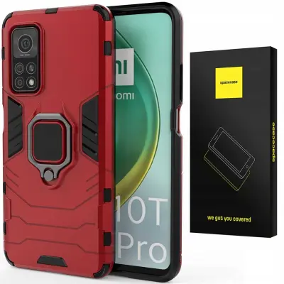 SPACECASE X-RING OVITEK ZA XIAOMI MI 10T 10T PRO RDEČ