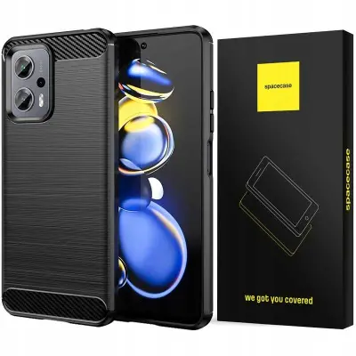 SPACECASE CARBON OVITEK ZA POCO X4 GT BLACK CASE COVER