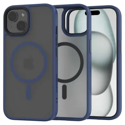 SPACECASE HYBRID OVITEK ZA IPHONE 15 PLUS OVITEK ZA MAGSAFE TEMNO MODER