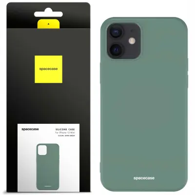 SILIKONSKI OVITEK SPACECASE ZA IPHONE 12 MINI OVITEK TEMNO ZELEN OVITEK
