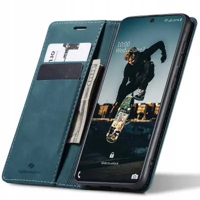 SPACECASE OVITEK DENARNICA ZA SAMSUNG GALAXY A71 MODRA