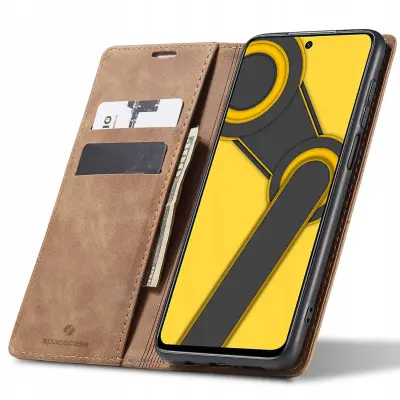 SPACECASE OVITEK DENARNICA ZA XIAOMI REDMI NOTE 9S 9 PRO RJAVA