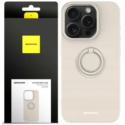 SPACECASE SILIKONSKI OVITEK RING ZA IPHONE 15 PRO OVITEK BONE
