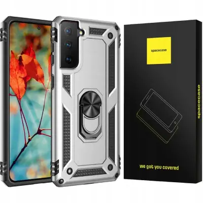 SPACECASE OVITEK RING NX GALAXY S21 FE SILIKONSKI OVITEK SREBRN