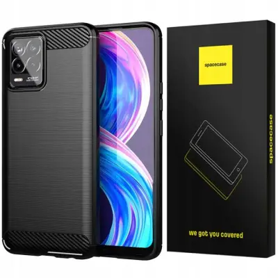 SPACECASE CARBON OVITEK ZA REALME 8 8 PRO ČRN