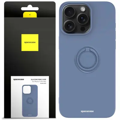 SPACECASE SILIKONSKI OVITEK RING ZA IPHONE 15 PRO MAX MODER OVITEK