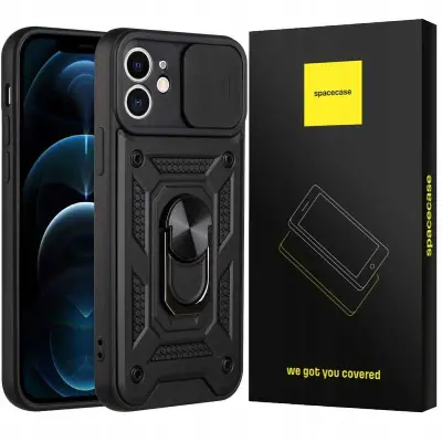 OVITEK SPACECASE OVITEK ZA IPHONE 12 SC CAMRING ČRN