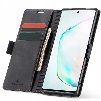 SPACECASE OVITEK DENARNICA ZA SAMSUNG GALAXY NOTE 10 ČRN