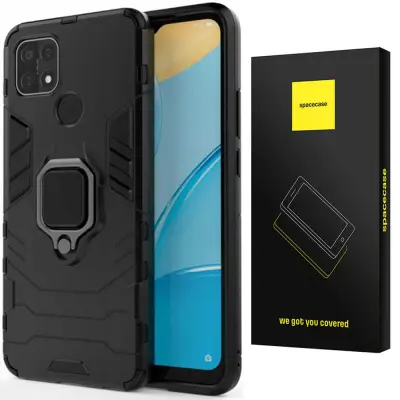SPACECASE X-RING OVITEK ZA OPPO A15 ČRNA ZAŠČ