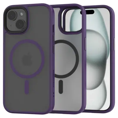 HIBRIDNI OVITEK SPACECASE ZA IPHONE 15 PLUS VIJOLIČEN ZA MAGSAFE