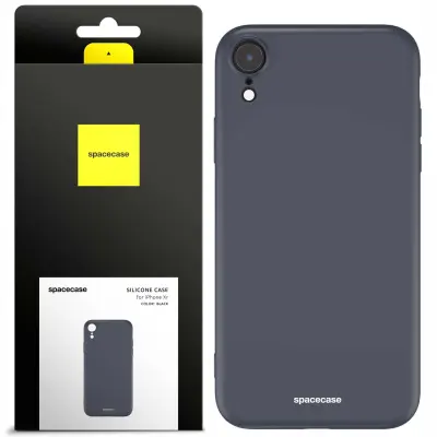 SILIKONSKI OVITEK SPACECASE ZA IPHONE XR ZAŠČITA ZA TELEFON ČRNA