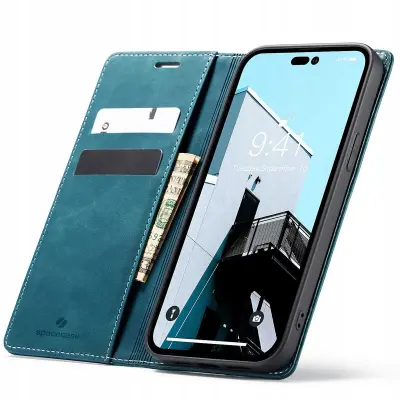 SPACECASE DENARNICA IPHONE 14 PRO OVITEK BLUE ZA TEL