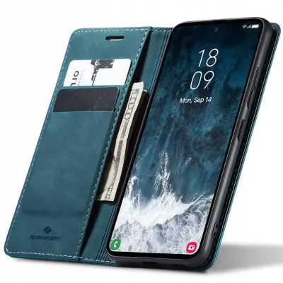 SPACECASE OVITEK DENARNICA ZA SAMSUNG GALAXY S23 FE MODRA