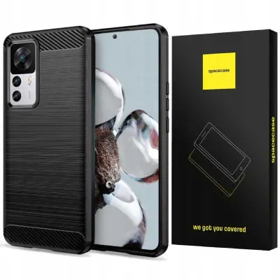 SPACECASE CARBON OVITEK ZA TELEFON XIAOMI 12T 12T PRO ČRN