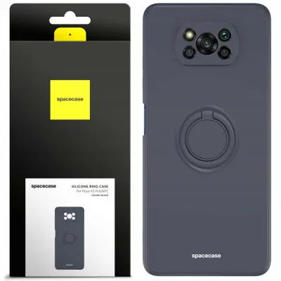SPACECASE OVITEK SILIKONSKI OBROČ POCO X3 PRO NFC ČRN