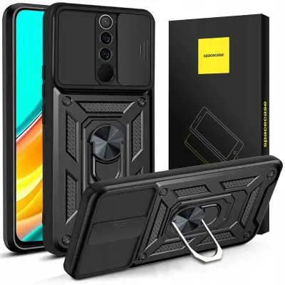 OVITEK SPACECASE ZA XIAOMI REDMI 9 CAMRING ČRN