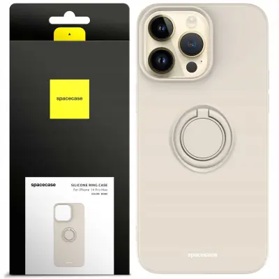 SPACECASE SILIKONSKI OVITEK RING ZA IPHONE 14 PRO MAX BONE CASE OVITEK