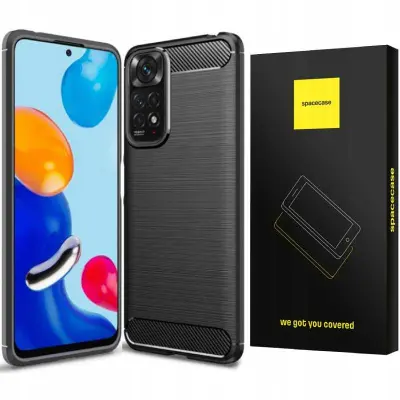 SPACECASE OVITEK OVITEK ZA XIAOMI REDMI NOTE 11 11S BLACK CARBON