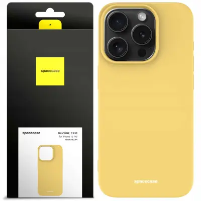 SILIKONSKI OVITEK SPACECASE ZA IPHONE 15 PRO RUMEN OVITEK