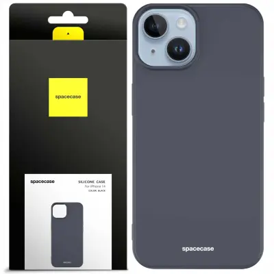 SILIKONSKI OVITEK SPACECASE ZA IPHONE 14 ZAŠČITA ZA TELEFON ČRNA