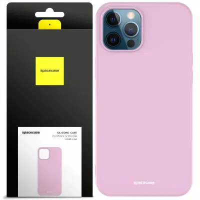 SILIKONSKI OVITEK SPACECASE ZA IPHONE 12 PRO MAX LILAC GUMA