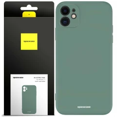 SPACECASE SILIKONSKI ZAŠČITNI OVITEK ZA IPHONE 11 TEMNO ZELEN