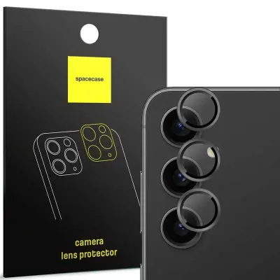 SPACECASE KALJENO STEKLO ZA GALAXY S23 FE BLACK ZAŠČITA ZA LEČE