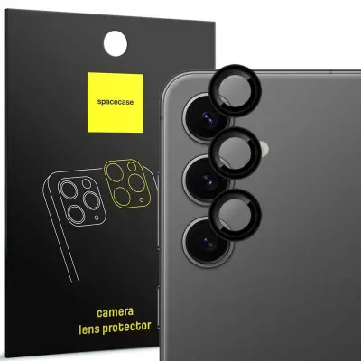 SPACECASE KALJENO STEKLO ZA KAMERO SAMSUNG GALAXY S24 OBROČ ČRNO