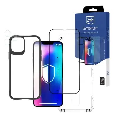 ETUI 4V1 3MK COMFORT SET, KALJENO STEKLO ZA APPLE IPHONE 11 PRO MAX