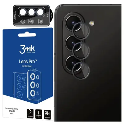 3MK ZAŠČITA ZA LEČE PRO ČRNA ZA SAMSUNG GALAXY Z FOLD 5 KALJENO STEKLO