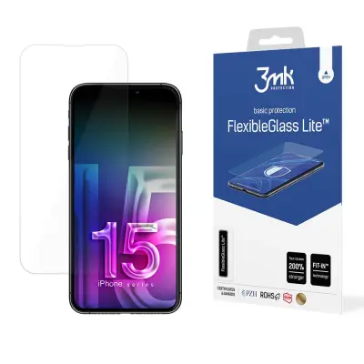 3MK FLEXIBLEGLASS SOLID KALJENO STEKLO ZA APPLE IPHONE 15 PRO